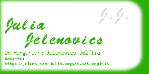 julia jelenovics business card